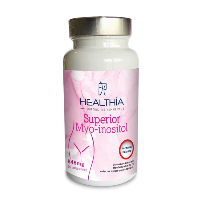 Healthia Superior Myo-Inositol Συμπλήρωμα Διατροφής για την Υποστήριξη της Ορμονικής Ισορροπίας 60 κάψουλες