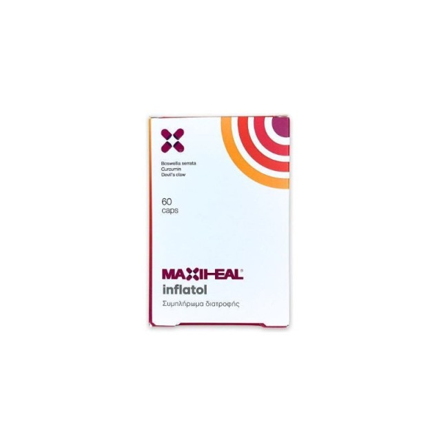 Maxiheal Inflatol Συμπλήρωμα Διατροφής για τη Φυσιολογική Λειτουργία των Μυών και των Αρθρώσεων 60caps