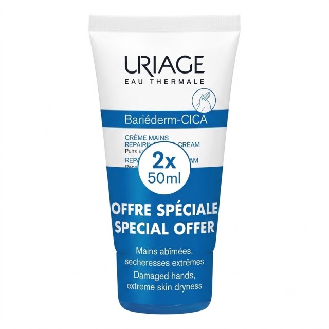 Uriage Promo Bariederm-Cica Κρέμα Χεριών Ανάπλασης και Μόνωσης 2x50ml