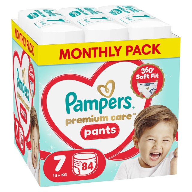Pampers Premium Care Πάνα-Βρακάκι Μέγεθος 7 (15kg+) 84 Πάνες