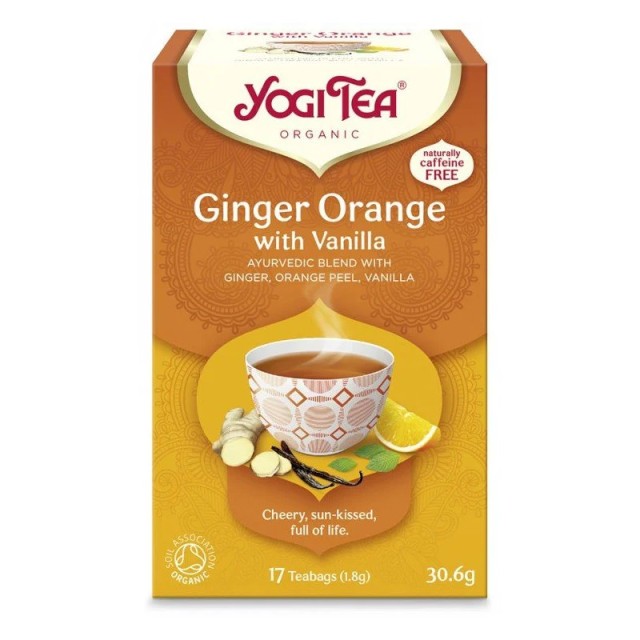 Yogi Organic Tea Ginger Orange Βιολογικό Τσάι με Τζίντζερ και Πορτοκάλι 17 φακελάκια