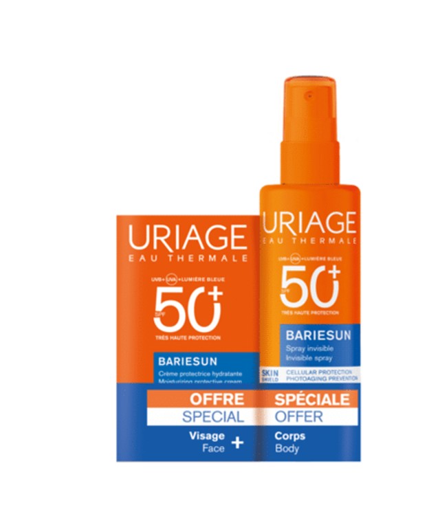 Uriage Promo Pack Bariesun Spray SPF50+ Αντηλιακό Σπρέι 200ml + Δώρο Bariesun Αντηλιακή Κρέμα Προσώπου SPF50+ 50ml