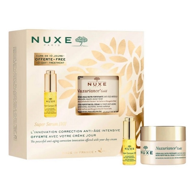 Nuxe Set Nuxuriance Gold Nutri Fortifying Oil Cream Kρέμα Ημέρας για Θρέψη & Ενδυνάμωση 50ml & Δώρο Super Serum [10] 5ml