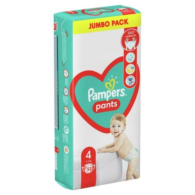 Pampers Pants Μέγεθος 4 (9-15kg), 52πάνες