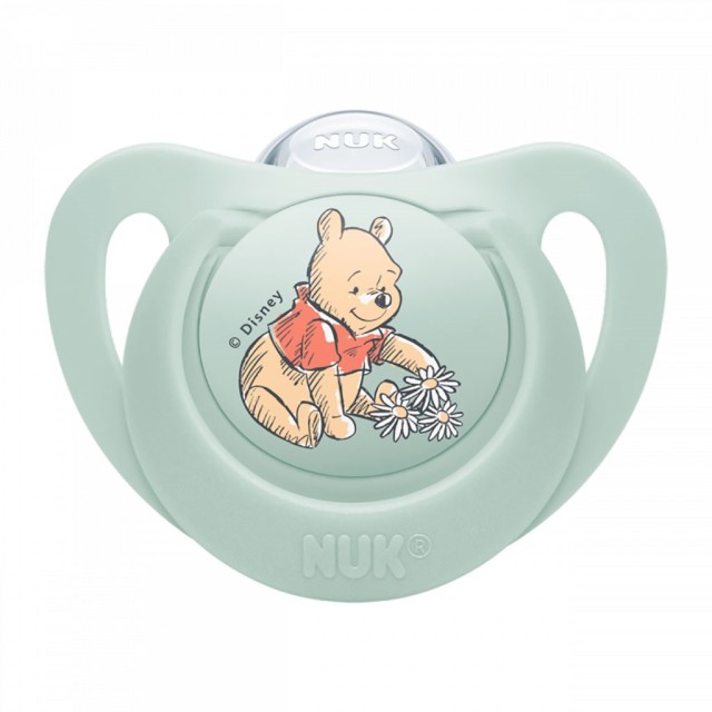 Nuk Star Disney Winnie the Pooh Πιπίλα Σιλικόνης Λαχανί Winnie 6-18m, 1τμχ
