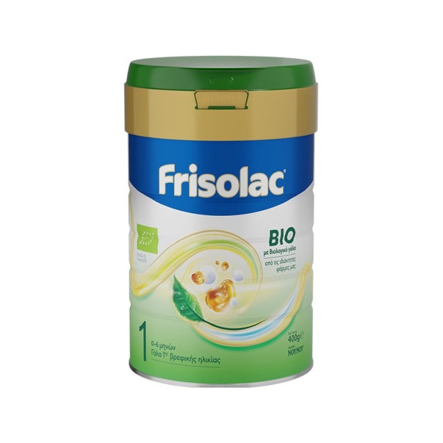 Frisolac Bio 1 Γάλα 1ης Βρεφικής Ηλικίας σε Σκόνη για Βρέφη από 0 έως 6 μηνών 400gr