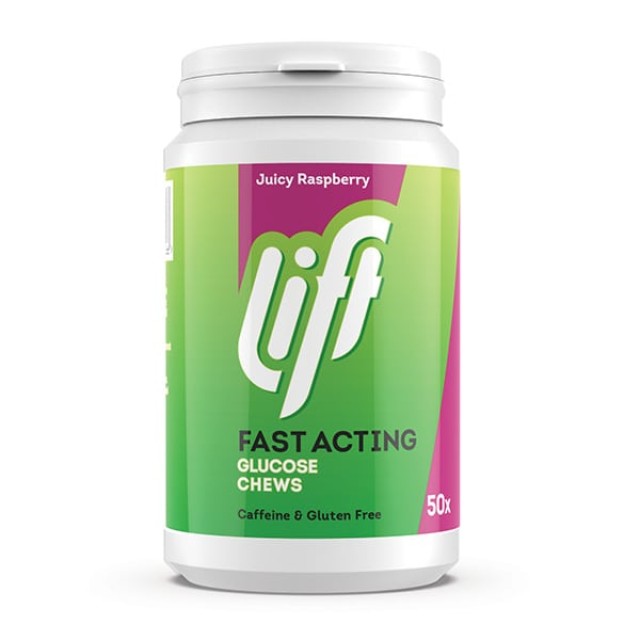 Gluco Lift Fast Acting Juicy Rasberry Ταμπλέτες Γλυκόζης με Γεύση Βατόμουρο 50 ταμπλέτες