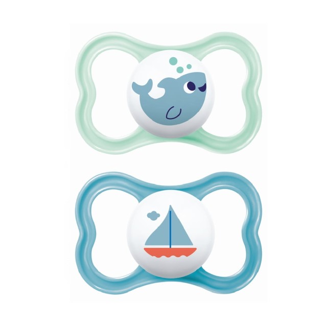 Mam Ορθοδοντικές Πιπίλες Σιλικόνης για 6-16 μηνών Air  Μπλε 215S 2τμχ