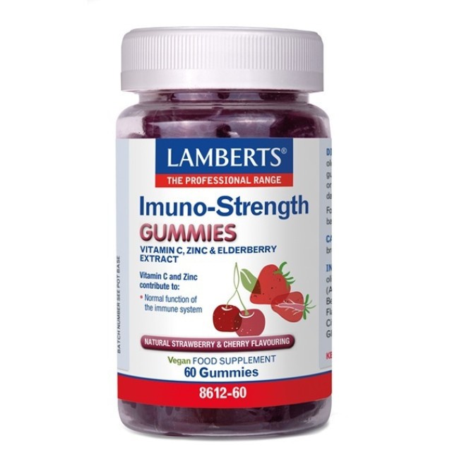 Lamberts Immuno Strength Gummies με Φυσική Γεύση Κεράσι και Φράουλα, 60 ζελεδάκια