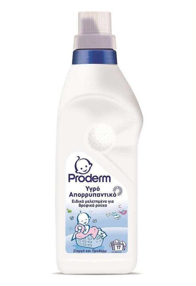 Proderm Υγρό Απορρυπαντικό Ειδικά Μελετημένο για τα Παιδικά Ρούχα 17μεζ  (1,25 Lt)