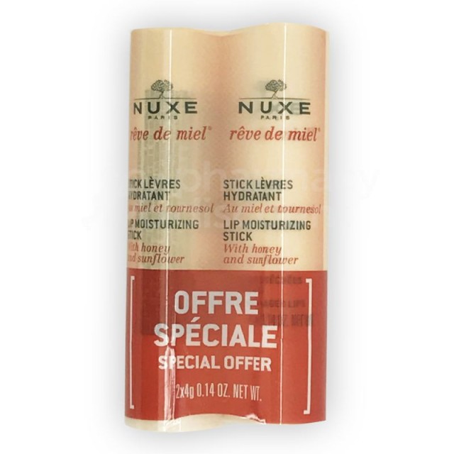 NUXE Reve De Miel Lip Moisturising Stick 2x4gr