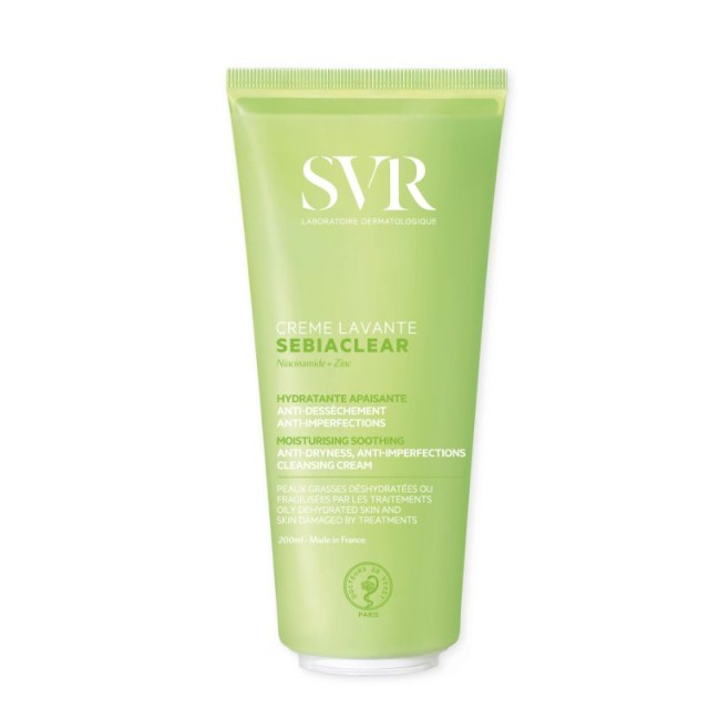 SVR Laboratoire Sebiaclear Crème Lavante Καθαριστικό Προσώπου για Ατέλειες & Λιπαρό Δέρμα 200ml