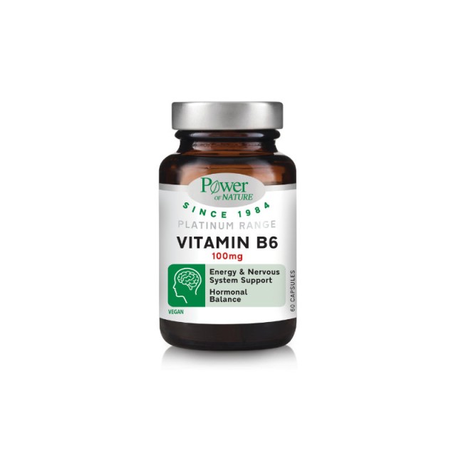 Power of Nature Platinum Vitamin B6 100mg 60 κάψουλες