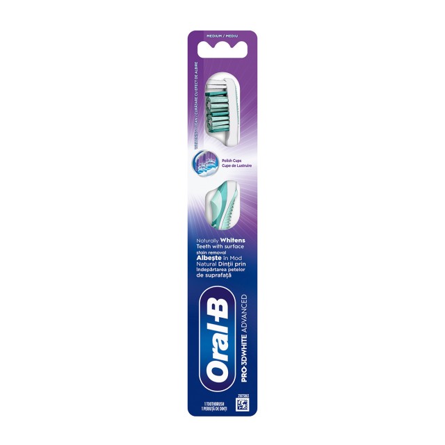 Oral-B Pro 3D White Advanced Οδοντόβουρτσα Μέτρια 1τμχ
