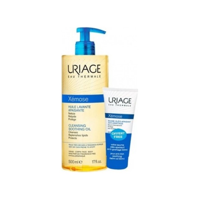 Uriage Xémose Huile Lavante Apaisante 500ml + ΔΩΡΟ Baume Oléo-Apaisant 50ml