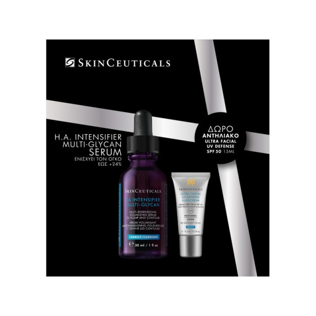 Skinceuticals Promo Pack H.A. Intensifier Multi-Glycan Serum 30ml & Ultra Facial Uv Defense SPF 50 15ml