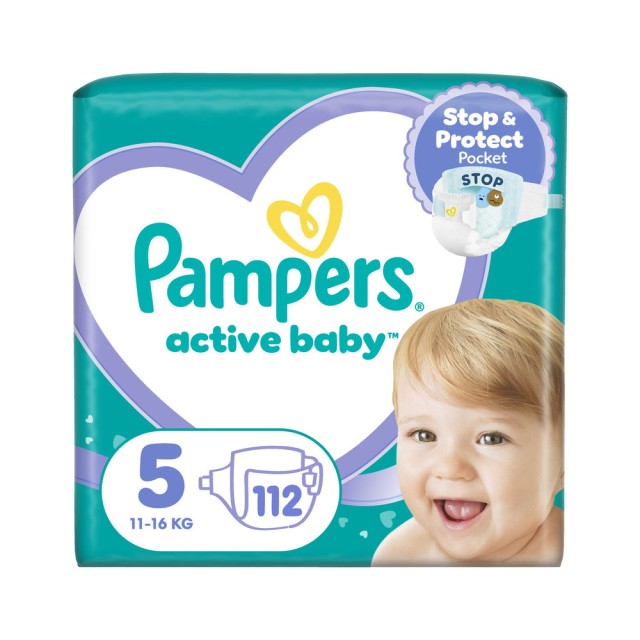 Pampers Active Baby Mega Pack No5 (11-16kg) 112τμχ
