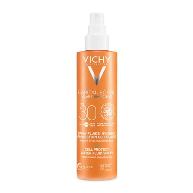 Vichy Capital Soleil Cell Protect Water Fluid Spray SPF30 Αντηλιακό Γαλάκτωμα σε Σπρέι 200ml