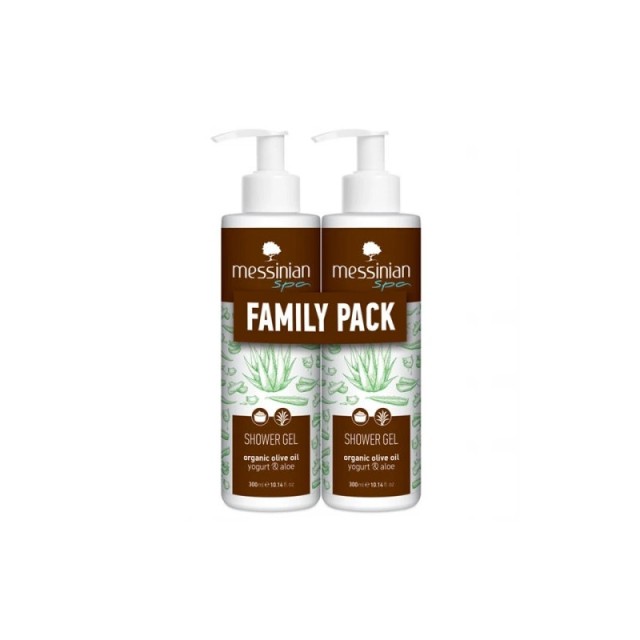 Messinian Spa Promo Shower Gel Yogurt & Aloe Αφρόλουτρο με Γιαούρτι και Αλόη 2x300ml