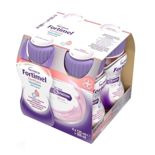 Nutricia Fortimel Forticare Sensations 2.4kcal με Γεύση Βατόμουρο 4x125ml
