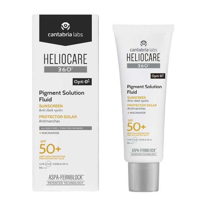 Heliocare 360 Pigment Solution Fluid SPF50+ Αντηλιακό Προσώπου Προστατεύει & Βελτιώνει τις Δυσχρωμίες 50ml
