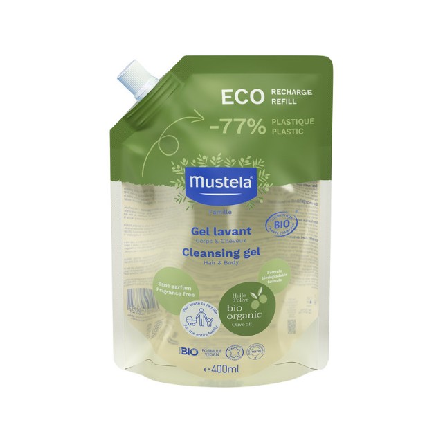 Mustela Eco Refill Organic Cleanding Gel 400ml