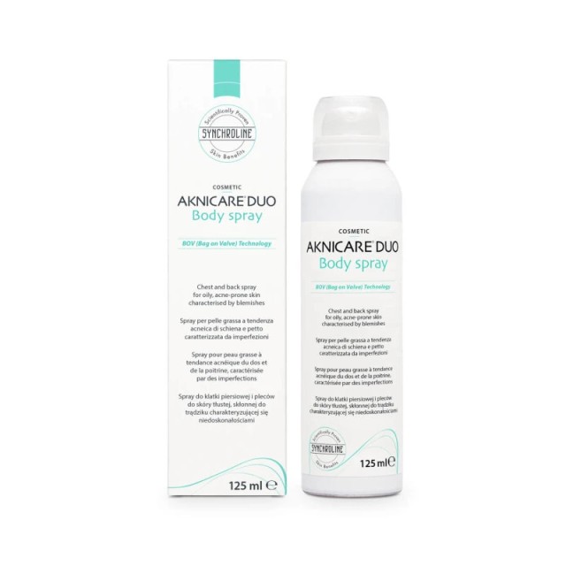 Synchroline Aknicare Duo Body Spray Σπρέι για Στήθος και Πλάτη για Δέρμα με Τάση Ακμής 125ml