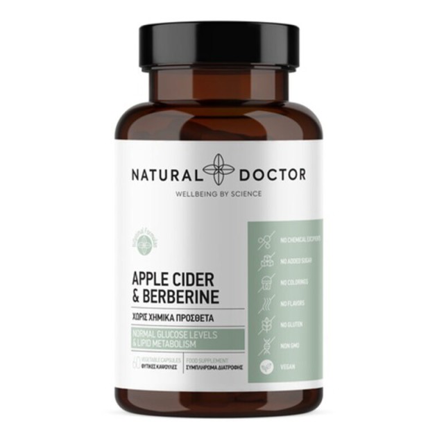 Natural Doctor Apple cider vinegar & berberine 60 φυτικές κάψουλες