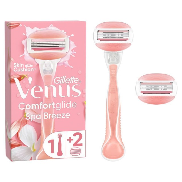 Gillette Venus Comfortglide Ξυραφάκι Σώματος με Ανταλλακτική Κεφαλή 3 Λεπίδων & Λιπαντική Ταινία Spa Breeze