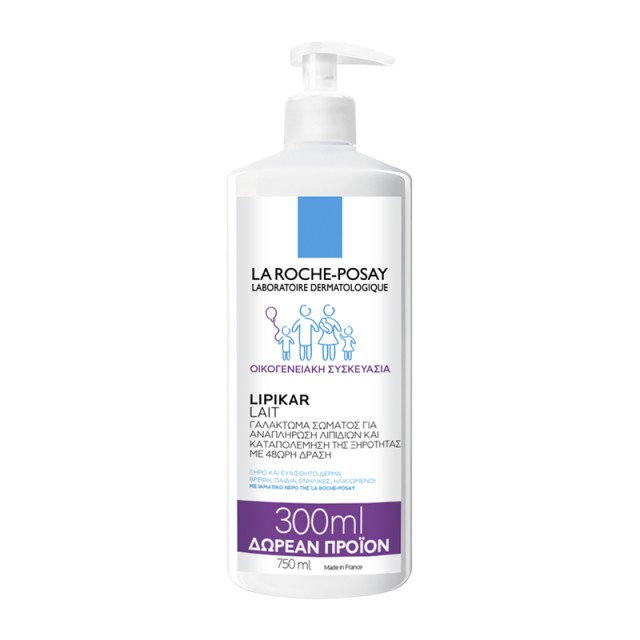 La Roche Posay Lipikar Lait Family Size Γαλάκτωμα Σώματος για το Ξηρό Δέρμα 750ml