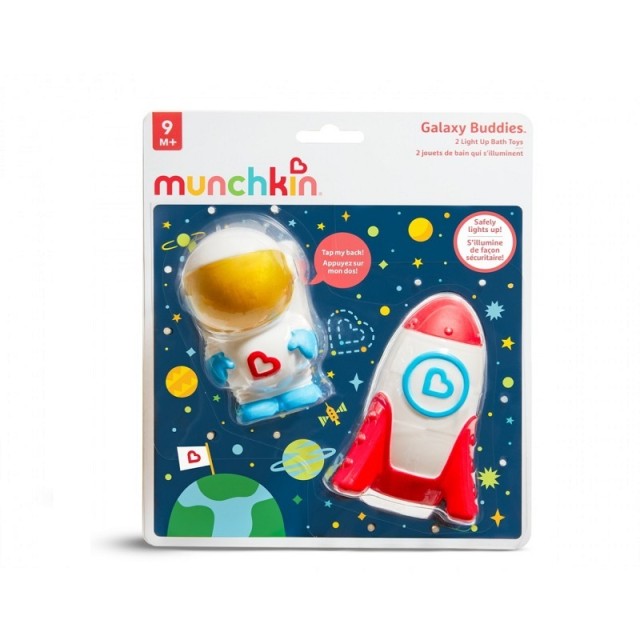Munchkin Galaxy Buddies Light Up Toys, Παιχνίδια Μπάνιου με Φως για παιδιά 9+ Μηνών 2τεμ.