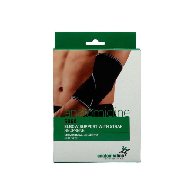 Anatomic Line 5060 Επιαγκωνίδα με Δέστρα Neoprene Large σε Μαύρο Χρώμα, 1 τεμάχιο