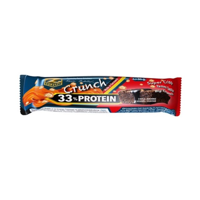 Prevent Z-Konzept Crunch Protein Bar 33% Choco-Brownie Caramel Πρωτεϊνική Μπάρα με Γεύση Σοκολάτα - Καραμέλα 50gr