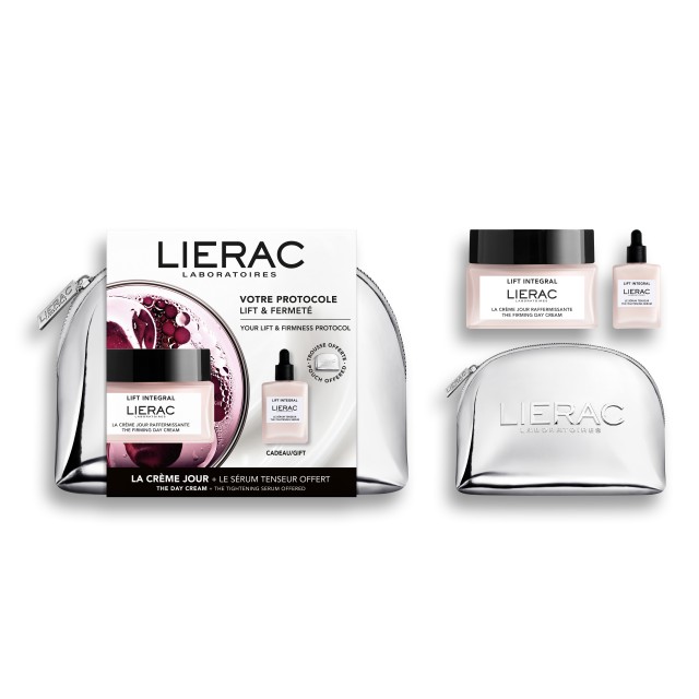Lierac Promo Pack Lift Integral Η Συσφιγκτική Κρέμα Ημέρας 50ml & Δώρο Lift Integral Ο Συσφιγκτικός Ορός 15ml & Νεσεσέρ 1τεμ