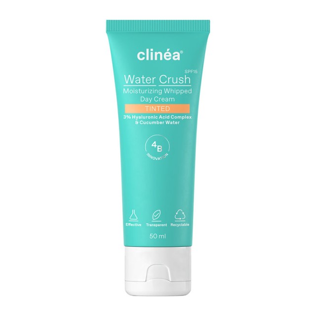 Clinéa Water Crush Tinted SPF15 Ενυδατική Κρέμα Ημέρας με Χρώμα 50ml
