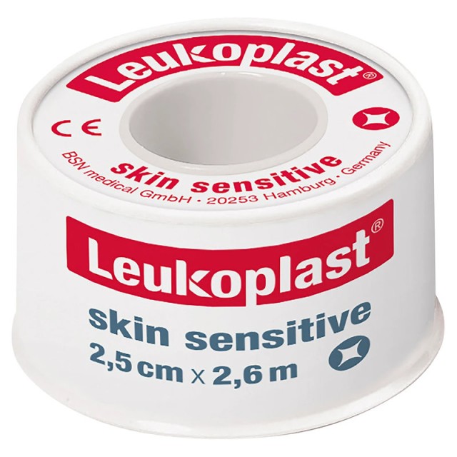 Leukoplast Skin Sensitive Αυτοκόλλητη Επιδεσμική Ταινία 2.5cmx2.6m, 1 τεμάχιο
