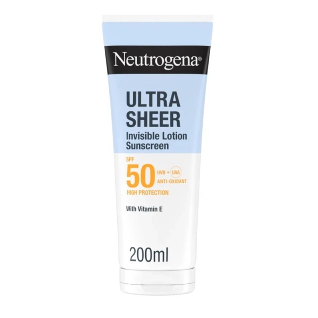 Neutrogena Ultra Sheer Invisible Hydration Body Lotion Sunscreen SPF50 Αντηλιακή Λοσιόν, 200ml
