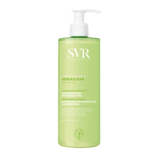 SVR Laboratoire Sebiaclear Crème Lavante Καθαριστικό Προσώπου για Ατέλειες & Λιπαρό Δέρμα 400ml