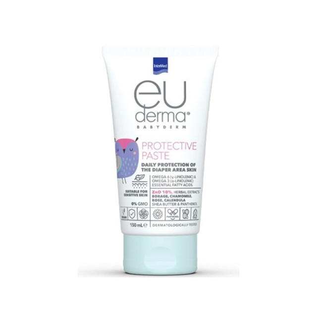 Intermed Euderma Babyderm Protective Paste Αδιάβροχη Πάστα Καθημερινής Χρήσης για την Περιοχή της Πάνας 150ml