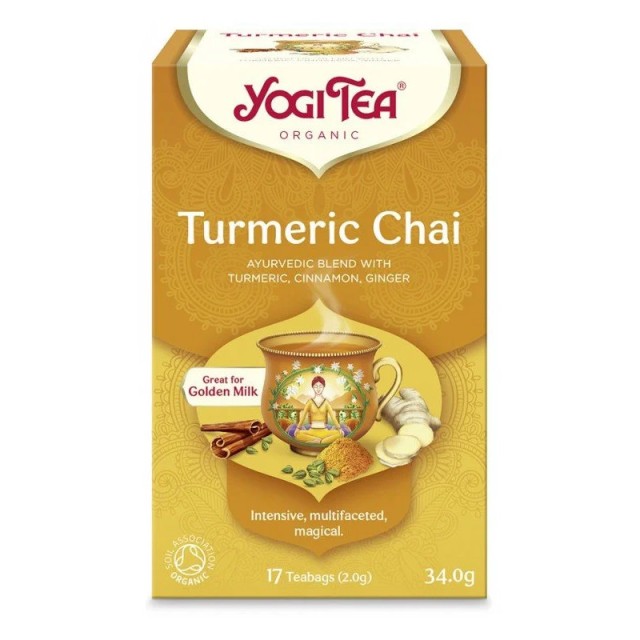 Yogi Organic Tea Turmeric Βιολογικό Τσάι με Κουρκουμά 17 φακελάκια