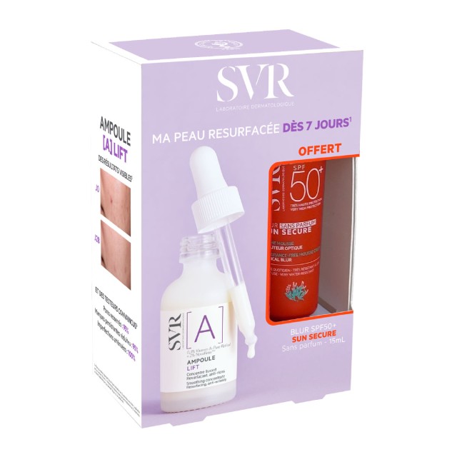 SVR Laboratoire Promo Pack AMPOULE [A] Lift Αντιγηραντικό Serum Προσώπου με Ρετινόλη 30ml & Sun Secure Blur Αντιηλιακό Προσώπου 15ml