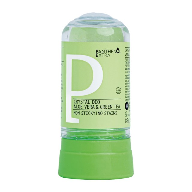 Panthenol Extra Crystal Deodorant Aloe Vera & Green Tea Αποσμητικό Στικ Σώματος 80g
