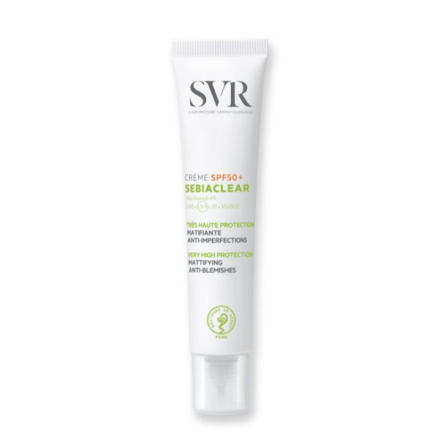 SVR Laboratoire SVR Sebiaclear Creme SPF50+ Αντηλιακή Κρέμα Προσώπου για Λιπαρό Δέρμα με Ατέλειες & Ματ Υφή 40ml