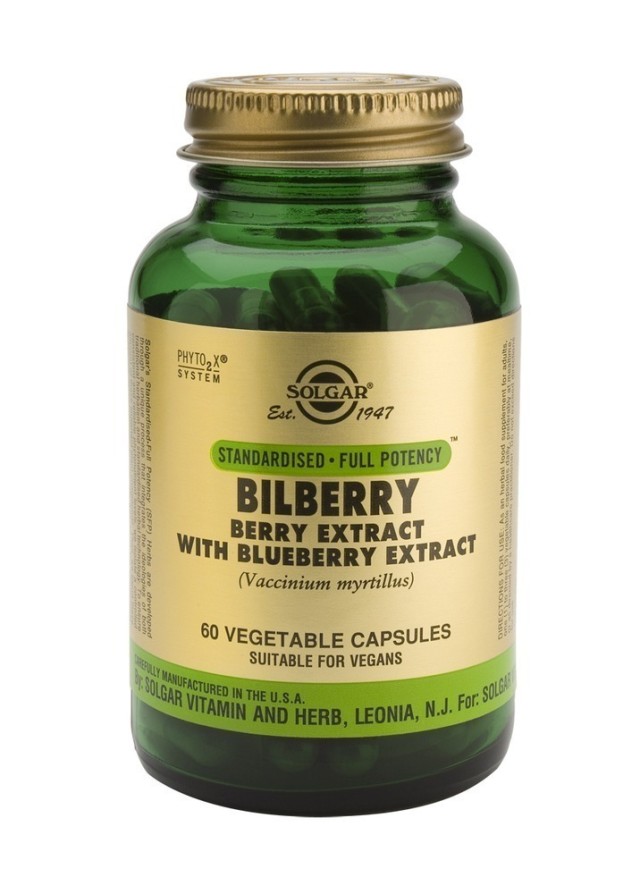 SOLGAR BILBERRY BERRY EXTRACT veg.60s