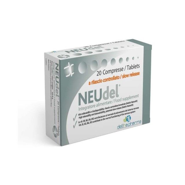 Perpharm Pharmaceuticals NEUdel για την Σωστή Λειτουργία των Νεύρων και την Διαχείριση του Περιφερικού Νευροπαθητικού Πόνου 20 ταμπλέτες