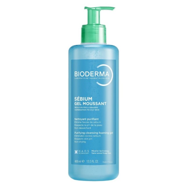 Bioderma Sebium Gel Moussant Gel Καθαρισμού για Λιπαρό Δέρμα με Τάση Ακμής 400ml