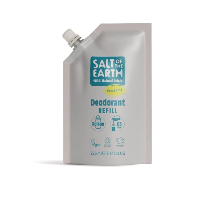 Salt Of The Earth Unsecnted Deodorant Roll-on Refill 225ml
