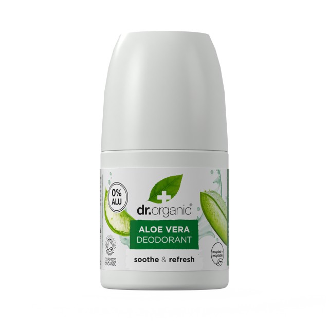 Dr.Organic Aloe Vera Deodorant Αποσμητικό σε Μορφή Roll-On  50ml