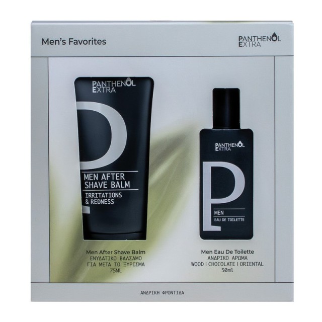 Panthenol Extra Promo Mens Favorites Σετ Ανδρικής Φροντίδας με Ανδρικό Άρωμα & Ενυδατικό Ανδρικό Βάλσαμο για μετά το Ξύρισμα