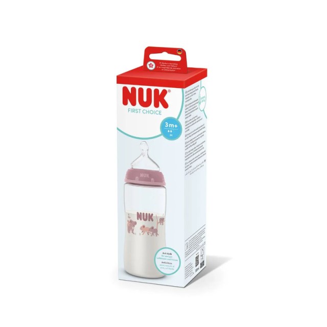 Nuk First Choice Μπιμπερό Πλαστικό Θηλή Σιλικόνης με Δείκτη Ελέγχου Θερμοκρασίας 3m+ Κοάλα 300ml